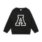 Children’s Monogram Personalised Varsity style lettering sweatshirt