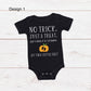 Halloween Baby Announcement "No Trick. Just a Treat. Our family is growing by two little feet"