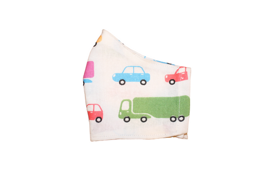 Card and Trucks Handmade Fabric Face Mask 100% Cotton Reusable with Filter Pocket For Adults & Children