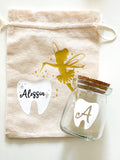Personalized Tooth Fairy Jar and Bag