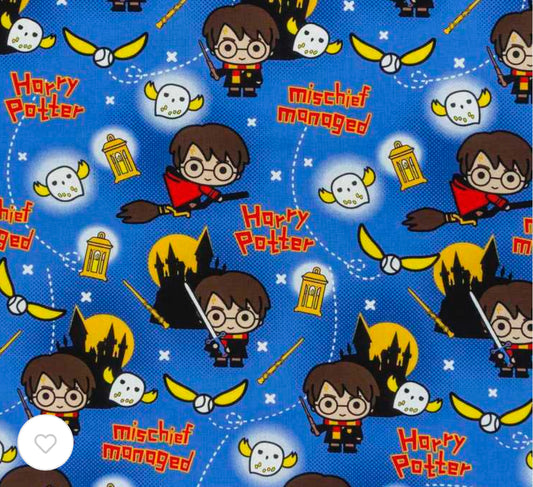 Harry Wizard Potter Handmade Fabric Face Mask 100% Cotton Reusable with Filter Pocket For Adults & Children