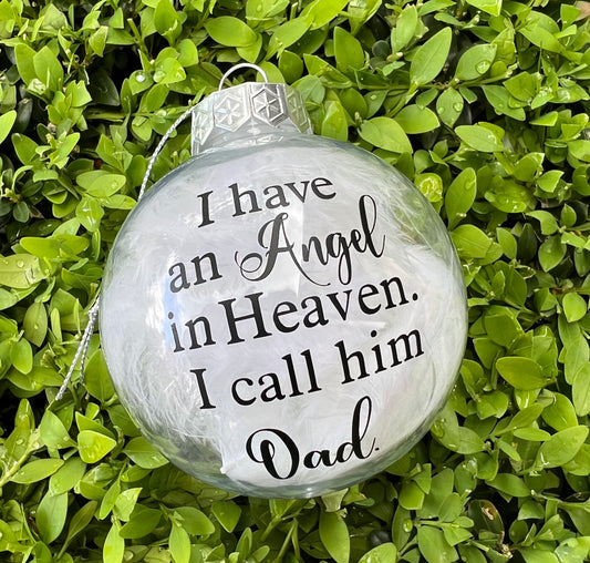 Angel in Heaven| In Memory of | Remembrance| Personalised Christmas Bauble