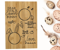 Personalised Easter Bunny Board Carrot / Treat and Drink